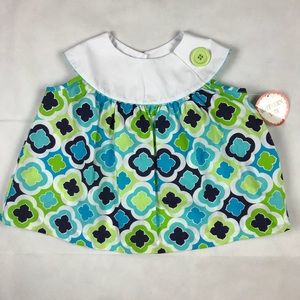 NWT Southern Tots Top Sz 24M White/Multicolored